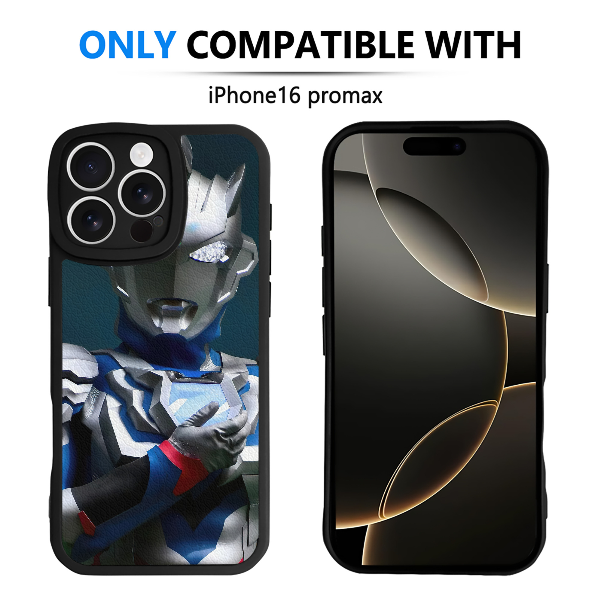 （画像用） ウルトラマン Ultraman 【iPhone 16シリーズ対応】シリコンスマホケース（レザー調） 材質：シリコン